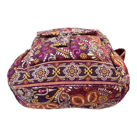 Vera Bradley Backpack – Plum Crazy Pattern | Quilted Cotton Fabric | Purple Oran - Picture 7 of 9